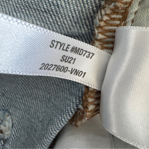 Madewell High Rise Light Blue Frayed Hem Denim Shorts Size 27 - Picture 7 of 8